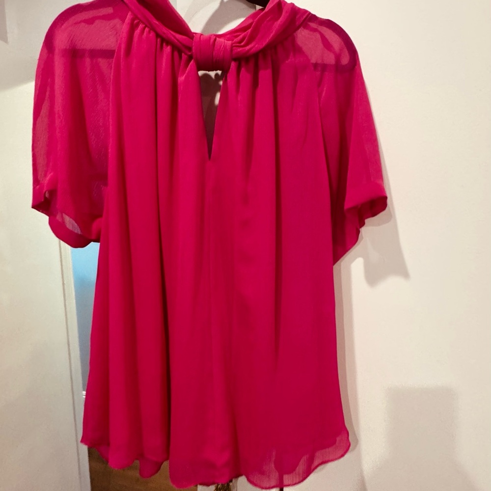 RACHEL Rachel Roy Fuchsia Chiffon Blouse